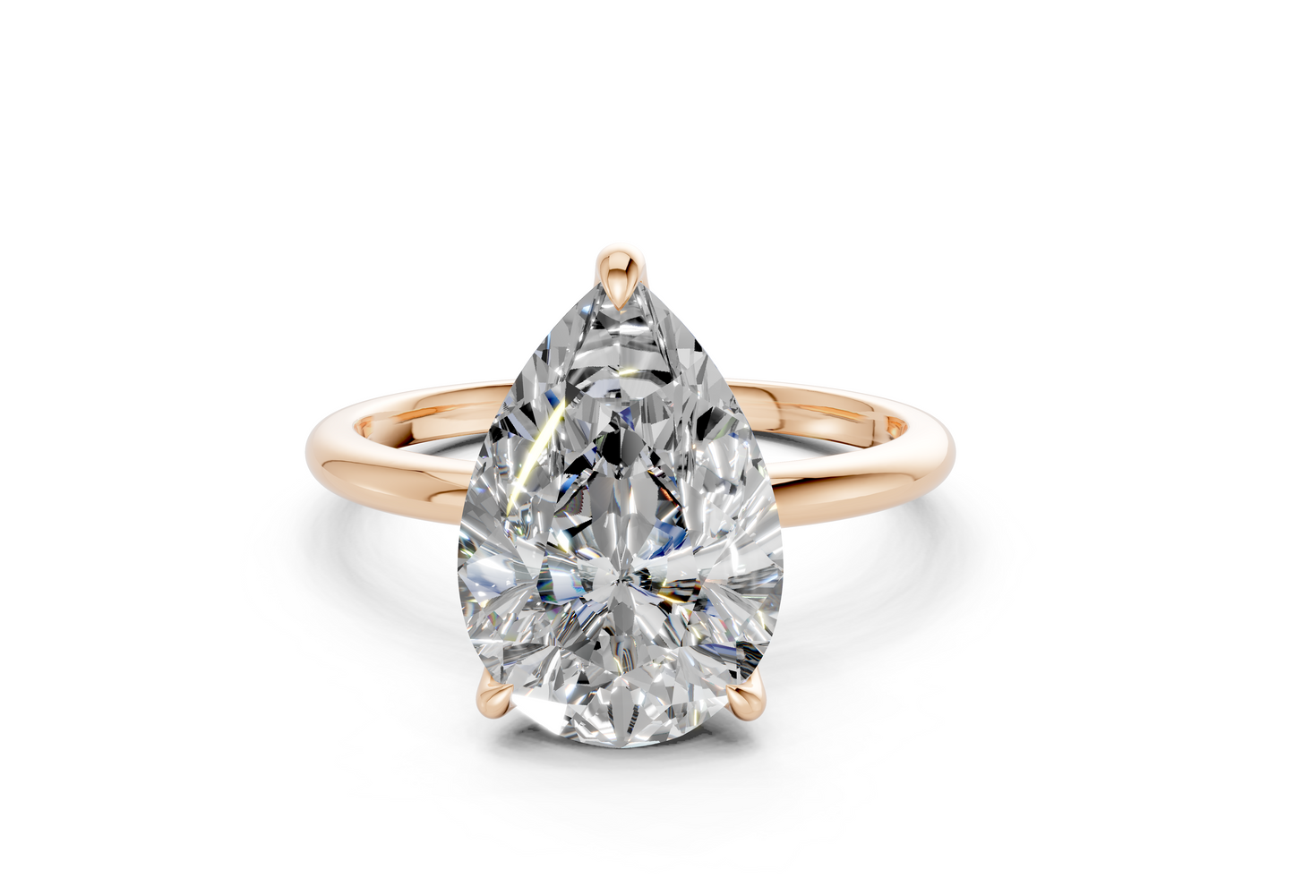 Phoenix Diamond Solitaire Pear Cut 1.8mm Engagement Ring