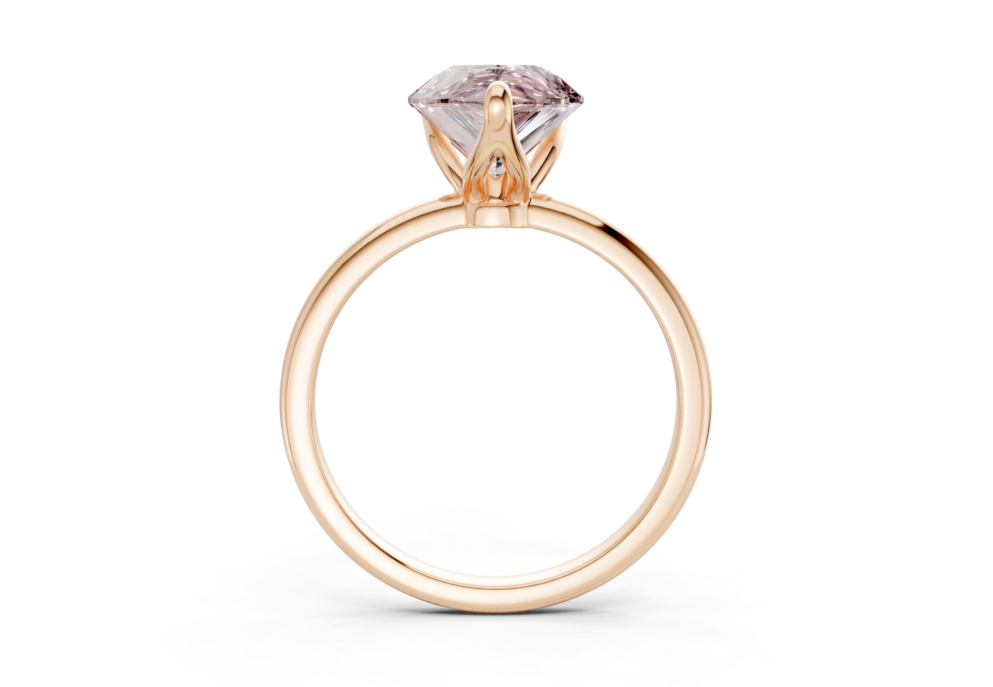 Phoenix Pink Diamond Solitaire Pear Cut 1.8mm Engagement Ring