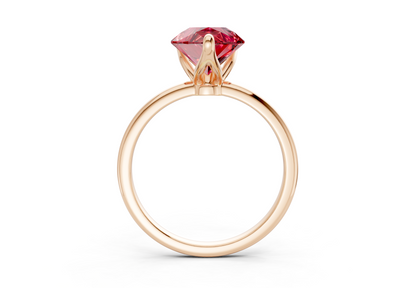 Phoenix Ruby Gemstone Solitaire Pear Cut 1.8mm Engagement Ring