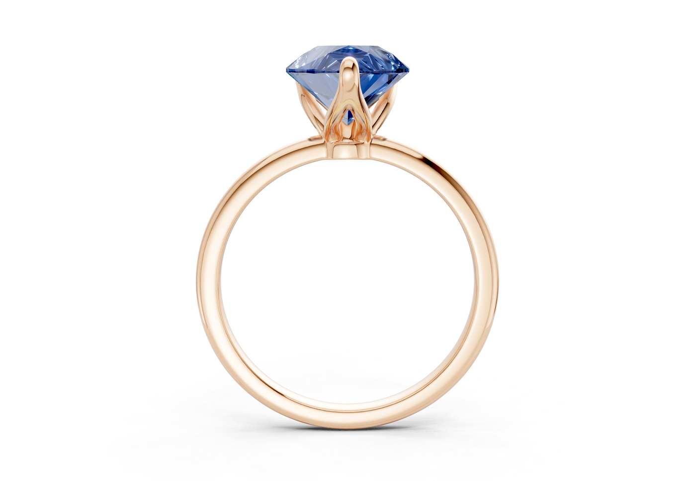 Phoenix Sapphire Gemstone Solitaire Pear Cut 2mm Engagement Ring