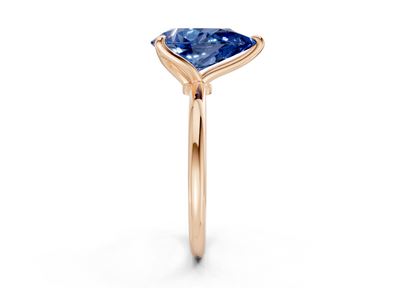 Phoenix Sapphire Gemstone Solitaire Pear Cut 2.3mm Engagement Ring