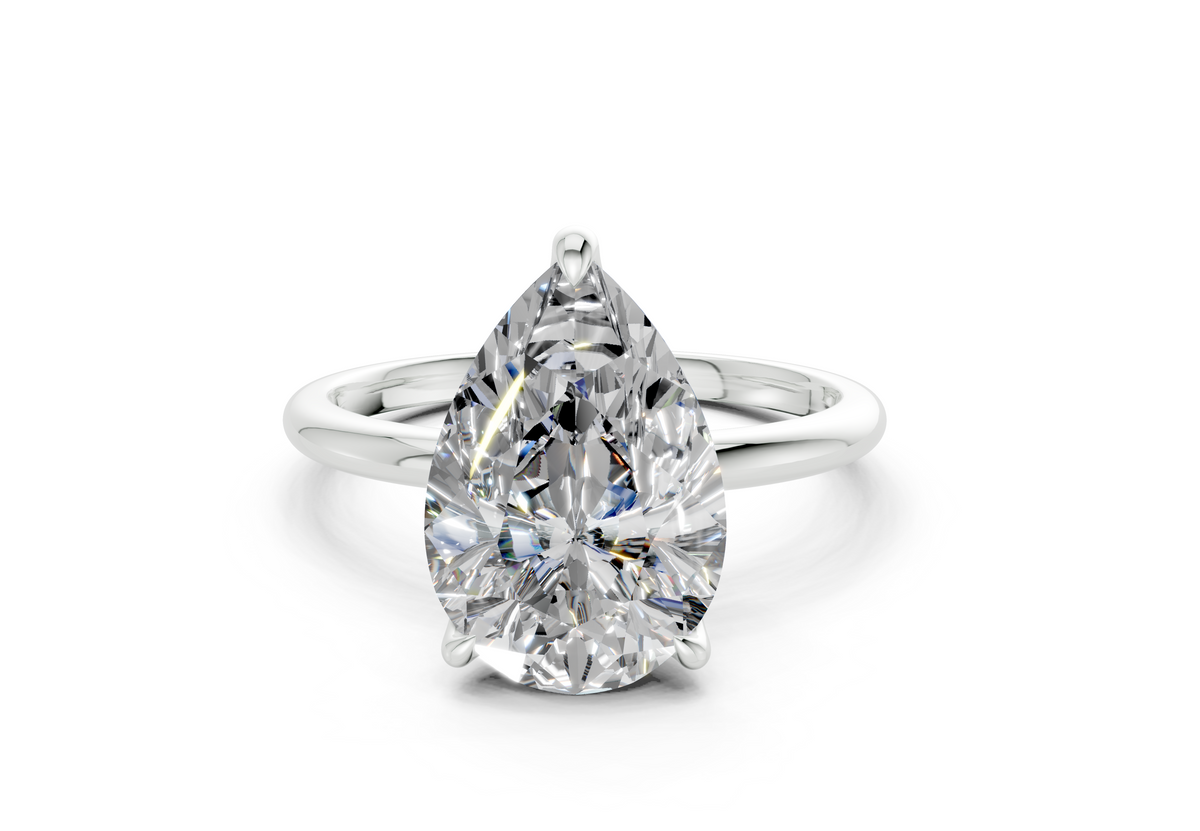 Phoenix Diamond Solitaire Pear Cut 1.8mm Engagement Ring