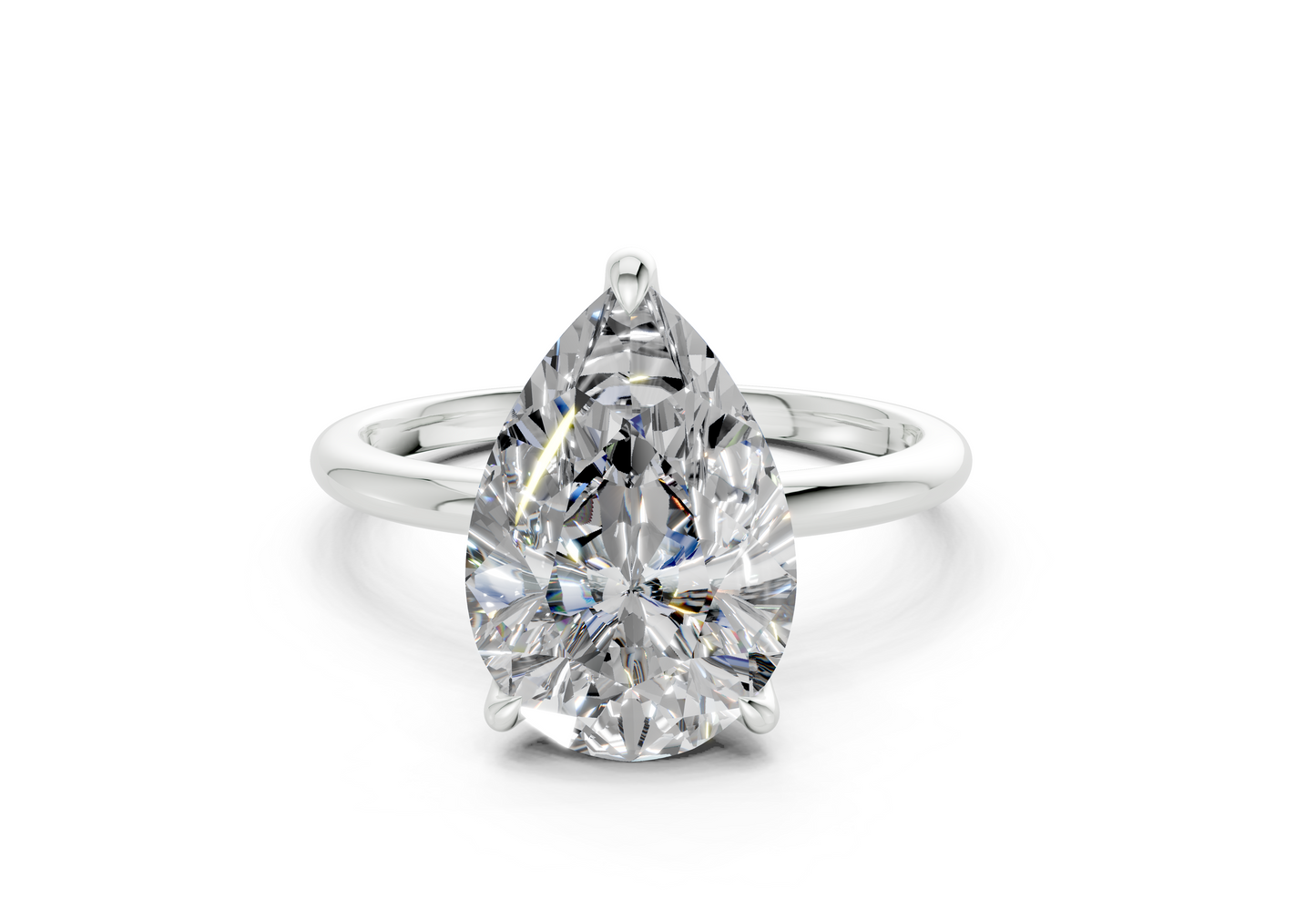 Phoenix Diamond Solitaire Pear Cut 1.8mm Engagement Ring