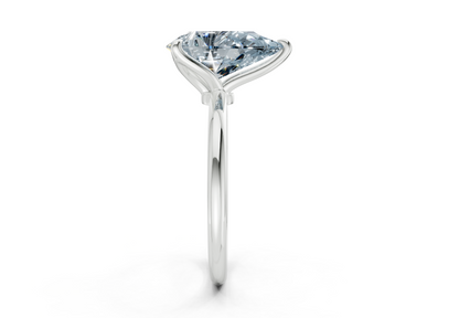 Phoenix Blue Diamond Solitaire Pear Cut 1.8mm Engagement Ring