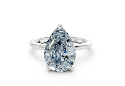 Phoenix Blue Diamond Solitaire Pear Cut 1.8mm Engagement Ring