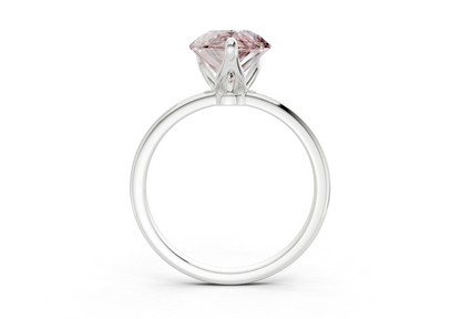 Phoenix Pink Diamond Solitaire Pear Cut 2mm Engagement Ring