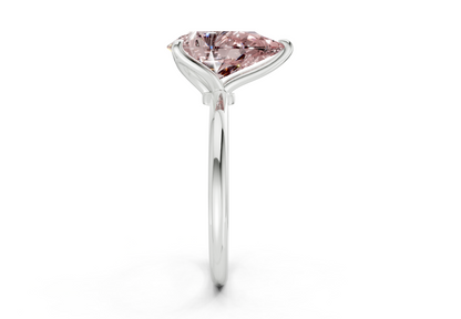 Phoenix Pink Diamond Solitaire Pear Cut 2mm Engagement Ring