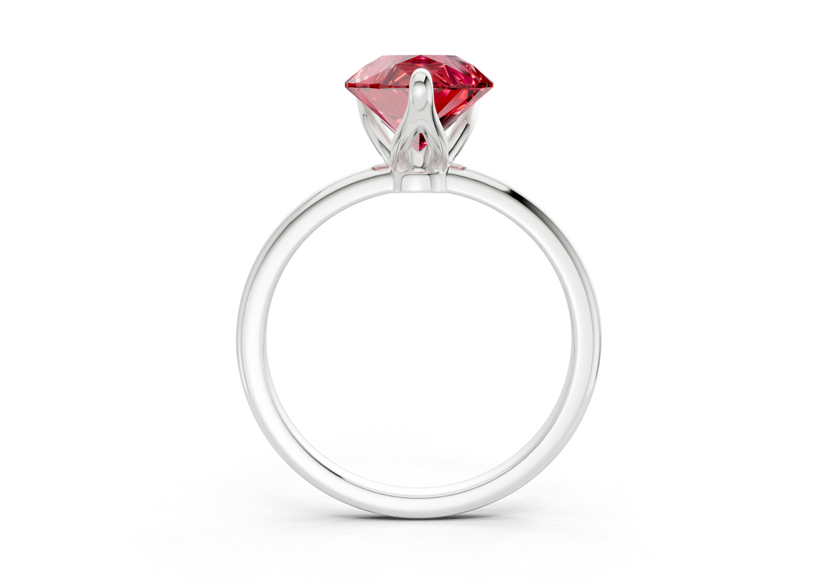 Phoenix Ruby Gemstone Solitaire Pear Cut 1.8mm Engagement Ring