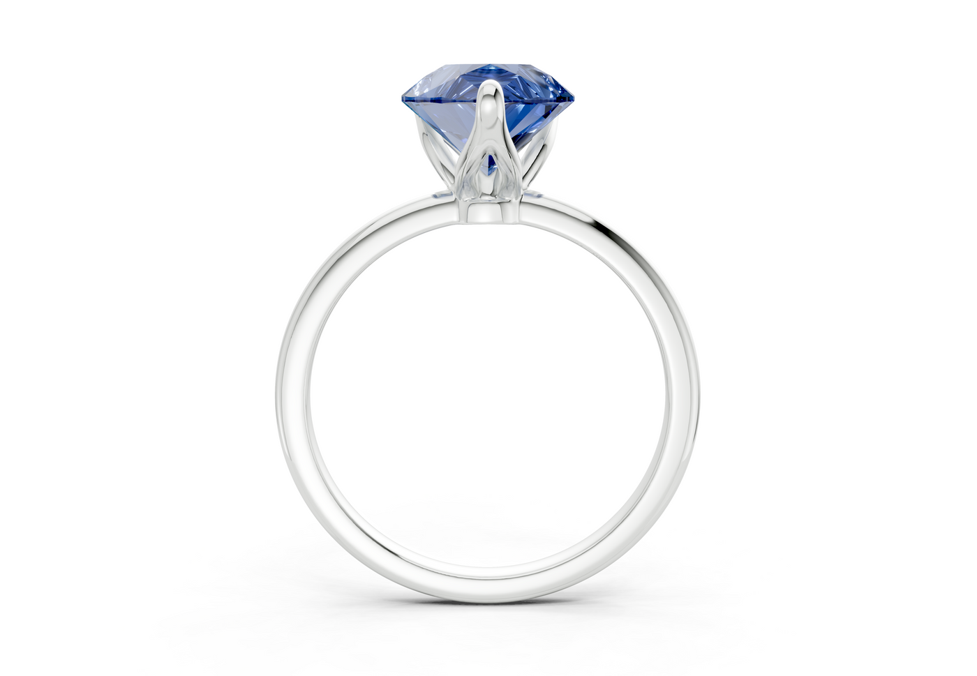 Phoenix Sapphire Gemstone Solitaire Pear Cut 1.8mm Engagement Ring
