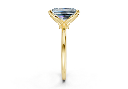 Phoenix Blue Diamond Solitaire Radiant Cut 2.3mm Engagement Ring