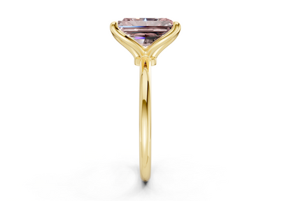 Phoenix Pink Diamond Solitaire Radiant Cut 1.8mm Engagement Ring