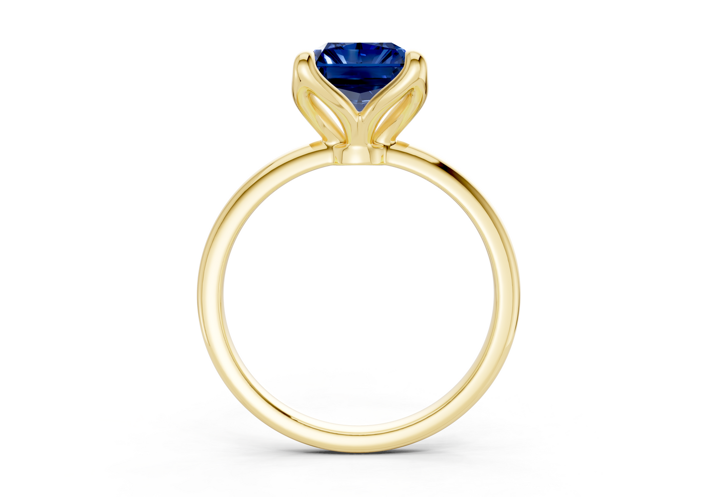 Phoenix Sapphire Gemstone Solitaire Radiant Cut 1.8mm Engagement Ring
