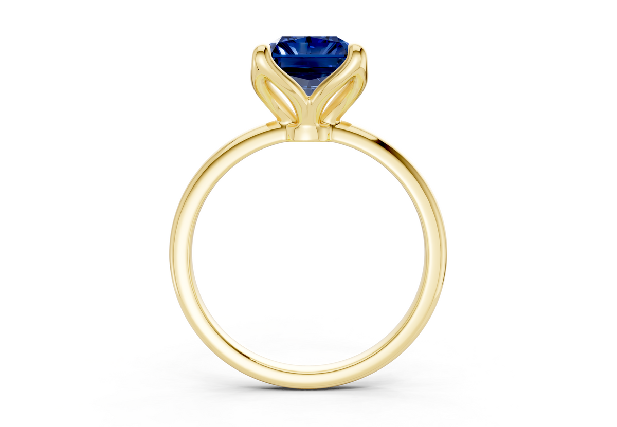 Phoenix Sapphire Gemstone Solitaire Radiant Cut 2mm Engagement Ring
