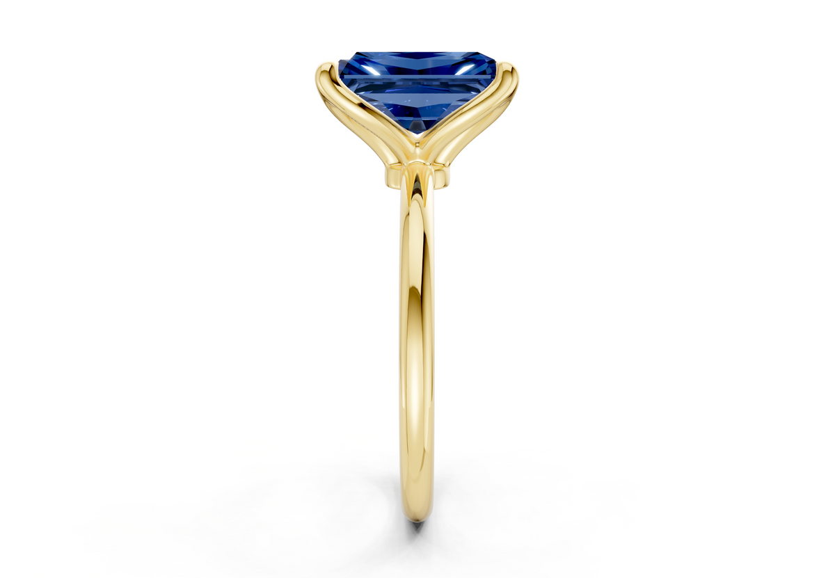 Phoenix Sapphire Gemstone Solitaire Radiant Cut 2mm Engagement Ring