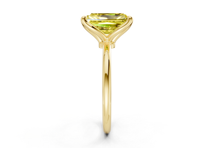 Phoenix Yellow Diamond Solitaire Radiant Cut 1.8mm Engagement Ring