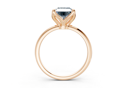 Phoenix Blue Diamond Solitaire Radiant Cut 2.3mm Engagement Ring