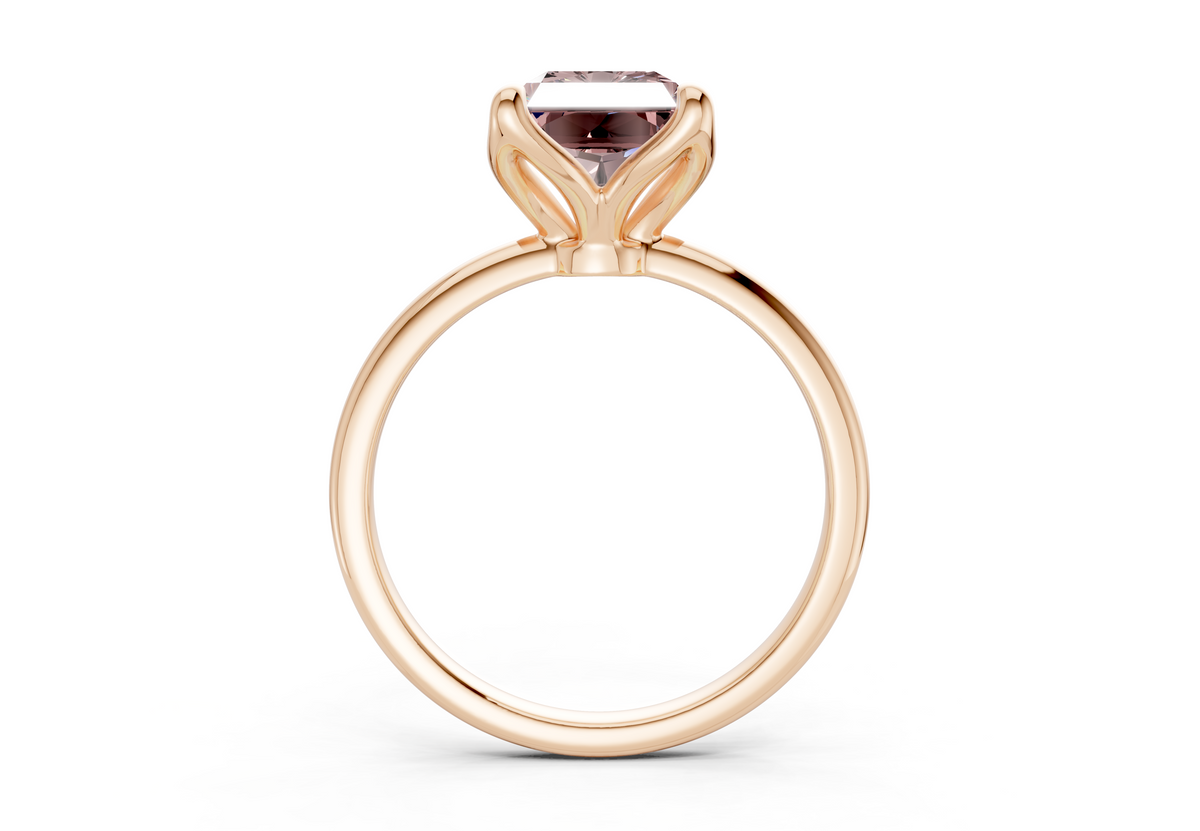 Phoenix Pink Diamond Solitaire Radiant Cut 2mm Engagement Ring