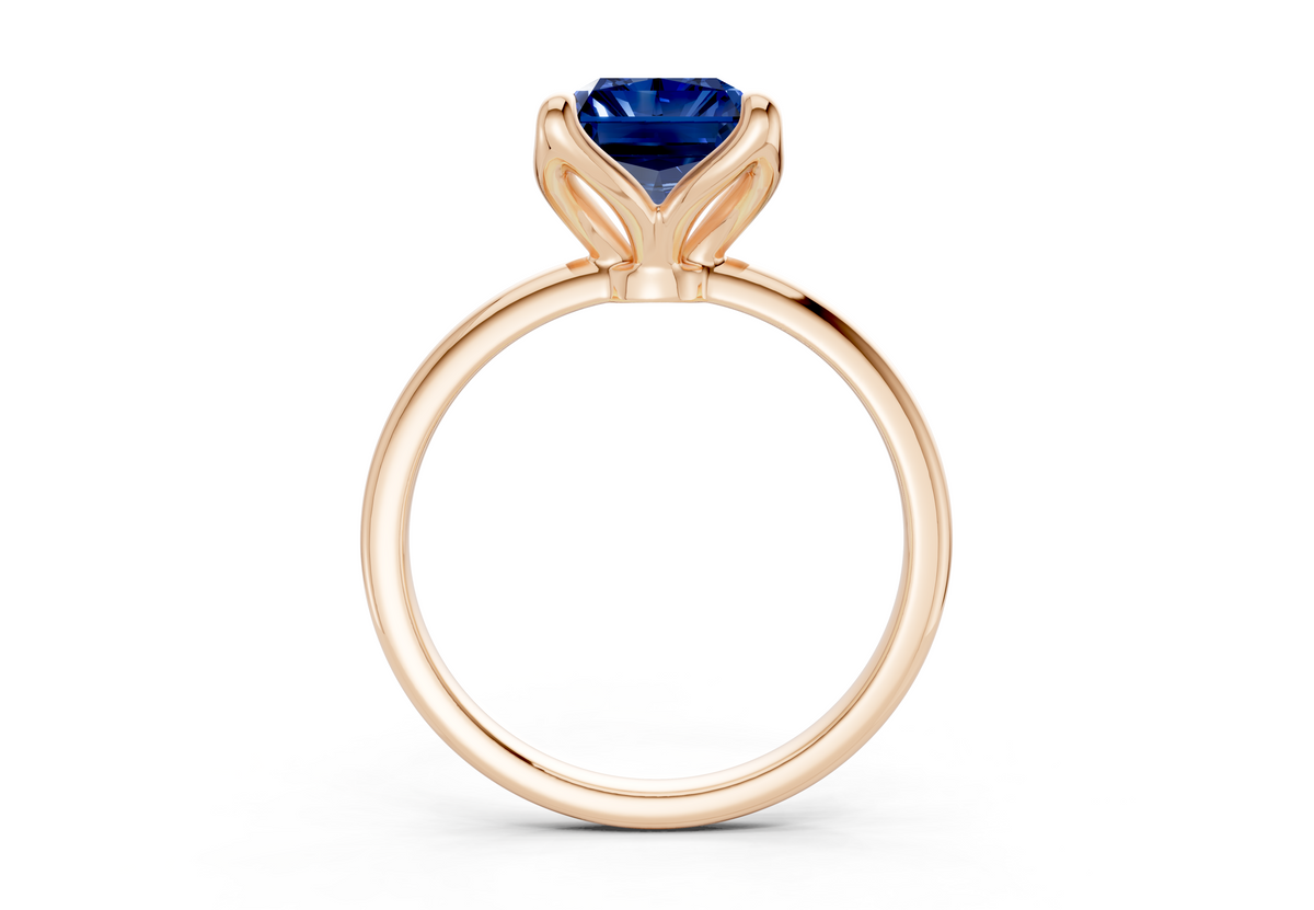 Phoenix Sapphire Gemstone Solitaire Radiant Cut 1.8mm Engagement Ring