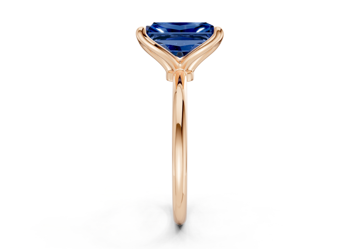 Phoenix Sapphire Gemstone Solitaire Radiant Cut 2.3mm Engagement Ring