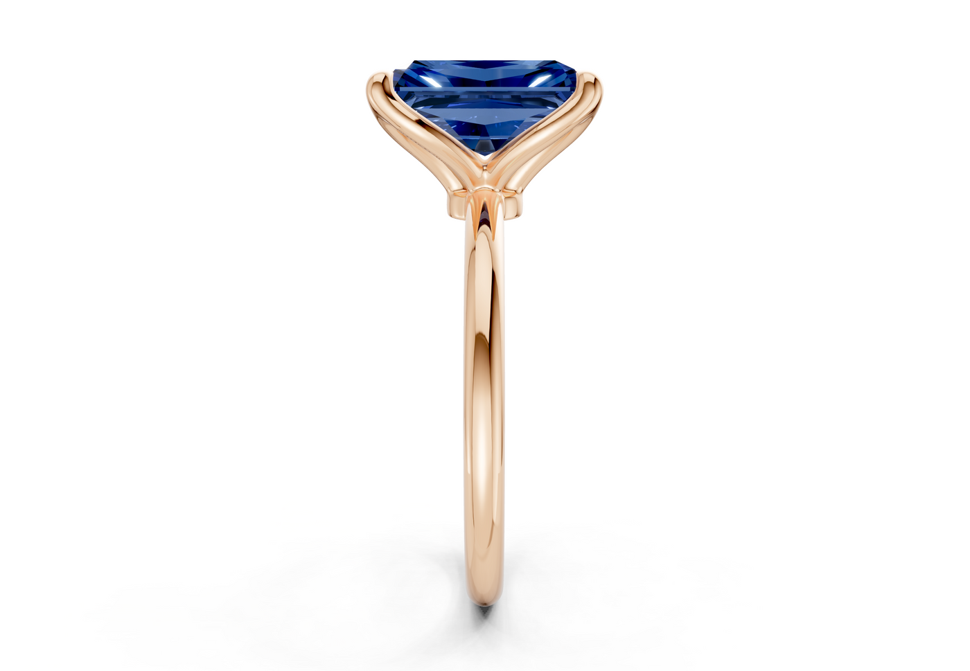 Phoenix Sapphire Gemstone Solitaire Radiant Cut 2mm Engagement Ring