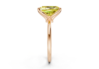 Phoenix Yellow Diamond Solitaire Radiant Cut 1.8mm Engagement Ring