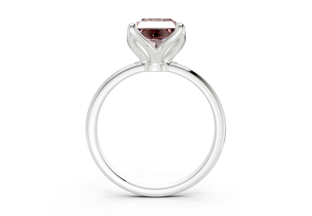 Phoenix Pink Diamond Solitaire Radiant Cut 2mm Engagement Ring