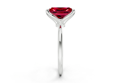 Phoenix Ruby Gemstone Solitaire Radiant Cut 2mm Engagement Ring