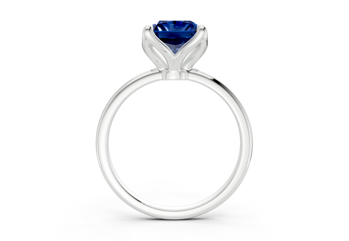 Phoenix Sapphire Gemstone Solitaire Radiant Cut 1.8mm Engagement Ring