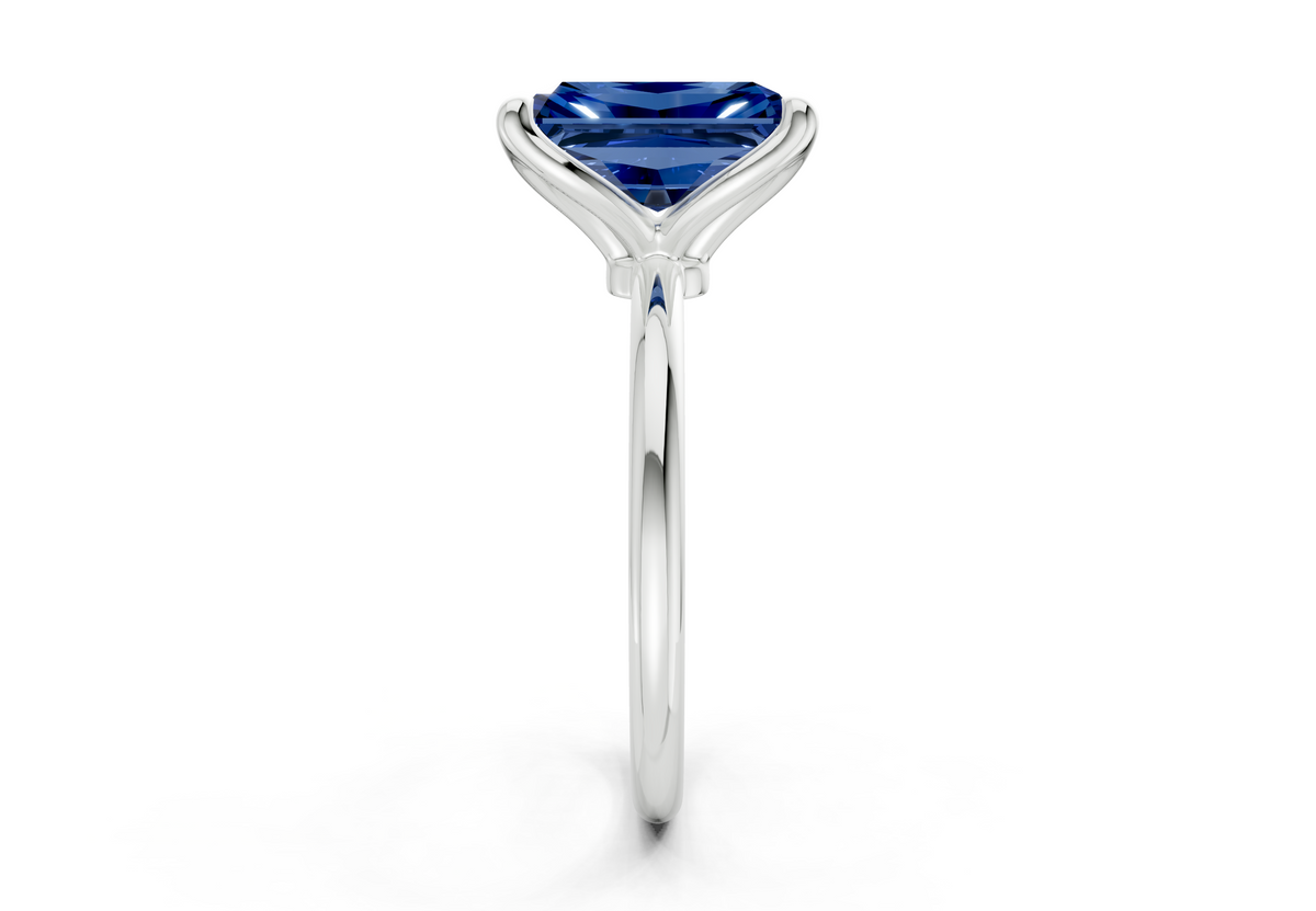 Phoenix Sapphire Gemstone Solitaire Radiant Cut 1.8mm Engagement Ring