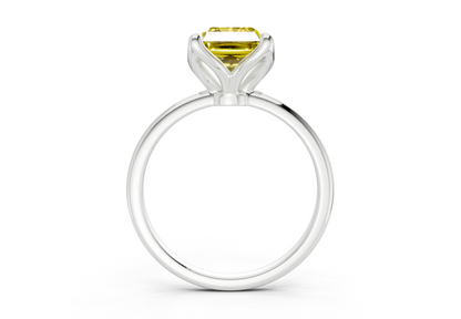 Phoenix Yellow Diamond Solitaire Radiant Cut 2mm Engagement Ring