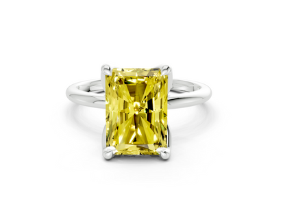 Phoenix Yellow Diamond Solitaire Radiant Cut 2mm Engagement Ring