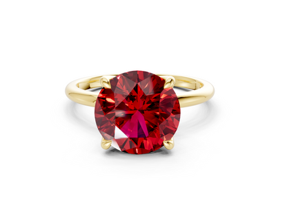 Phoenix Ruby Gemstone Solitaire Round Cut 1.8mm Engagement Ring