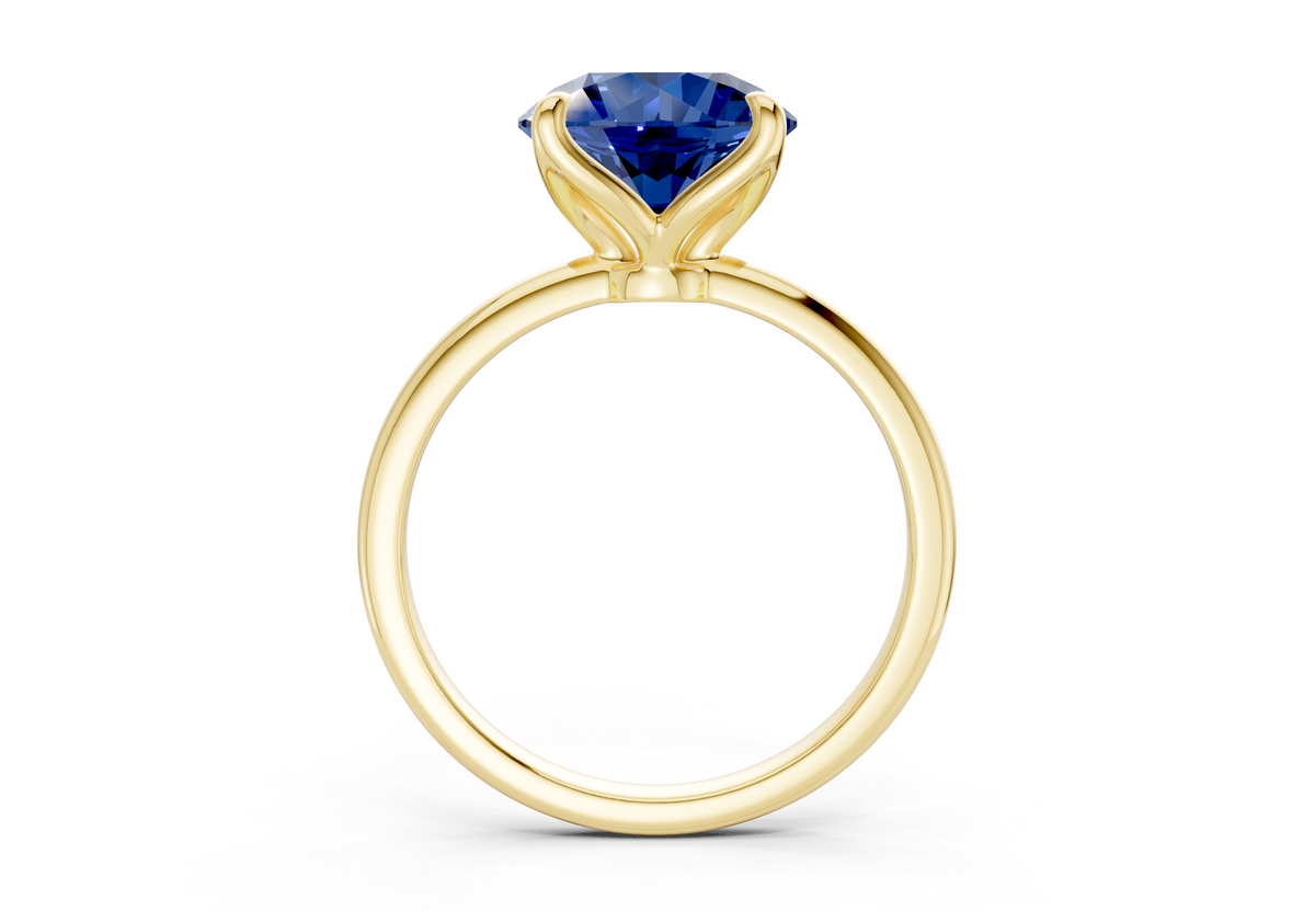 Phoenix Sapphire Gemstone Solitaire Round Cut 1.8mm Engagement Ring