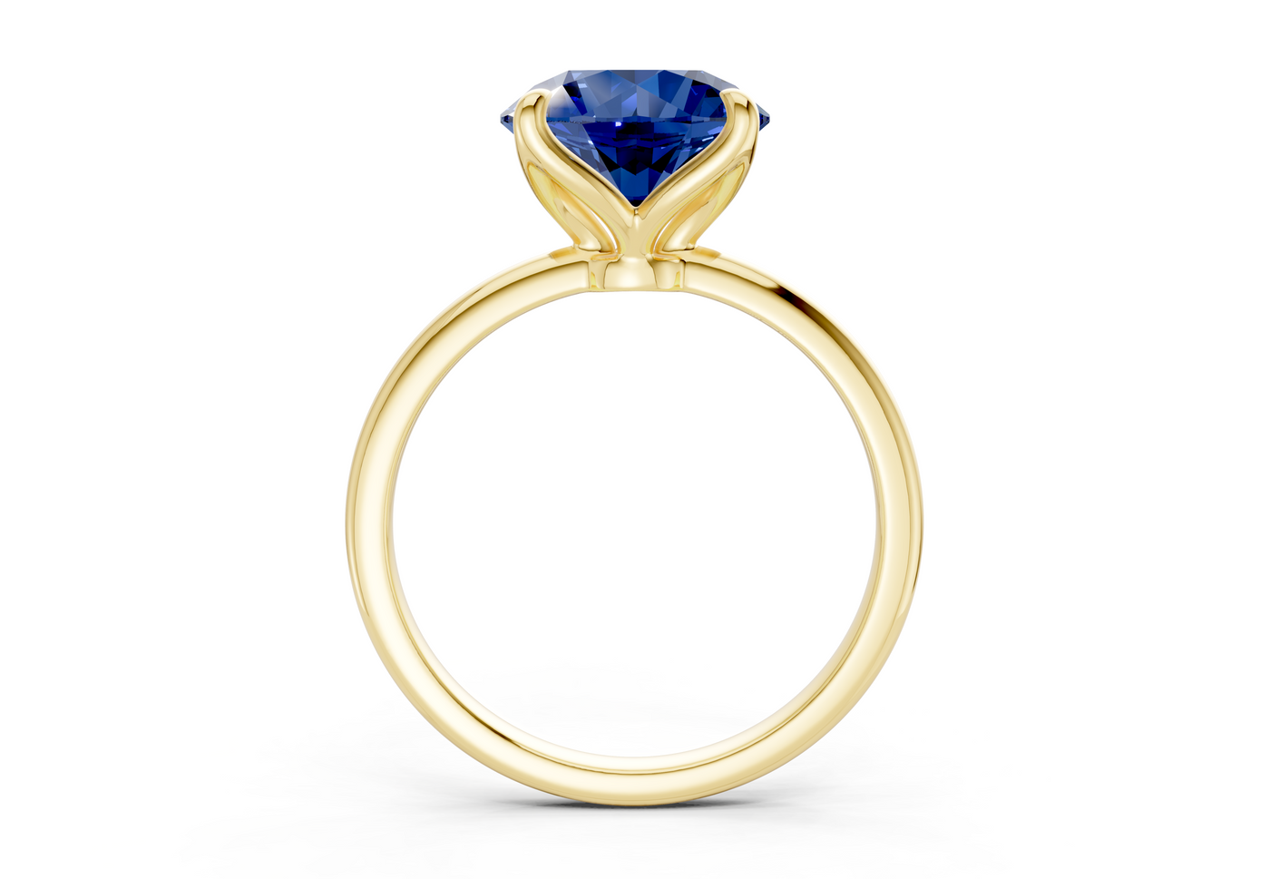Phoenix Sapphire Gemstone Solitaire Round Cut 2mm Engagement Ring