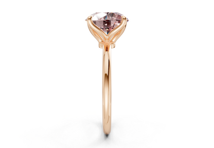Phoenix Pink Diamond Solitaire Round Cut 2mm Engagement Ring