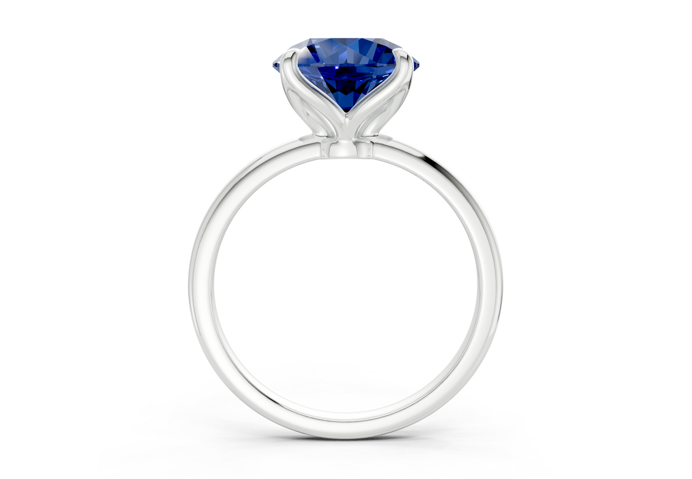 Phoenix Sapphire Gemstone Solitaire Round Cut 1.8mm Engagement Ring