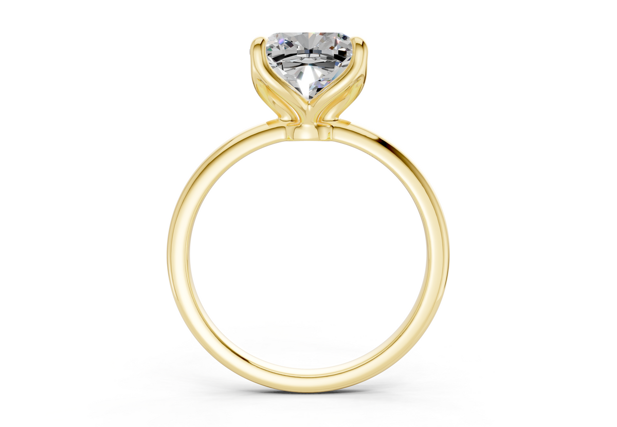 Phoenix Diamond Solitaire Cushion Squareuare Cut 1.8mm Engagement Ring
