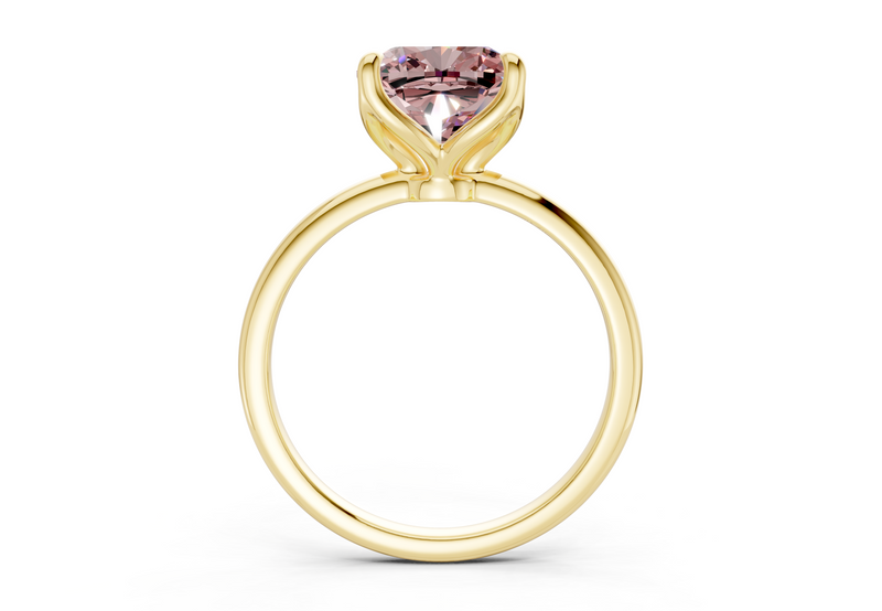 Phoenix Pink Diamond Solitaire Cushion Squareuare Cut 1.8mm Engagement Ring