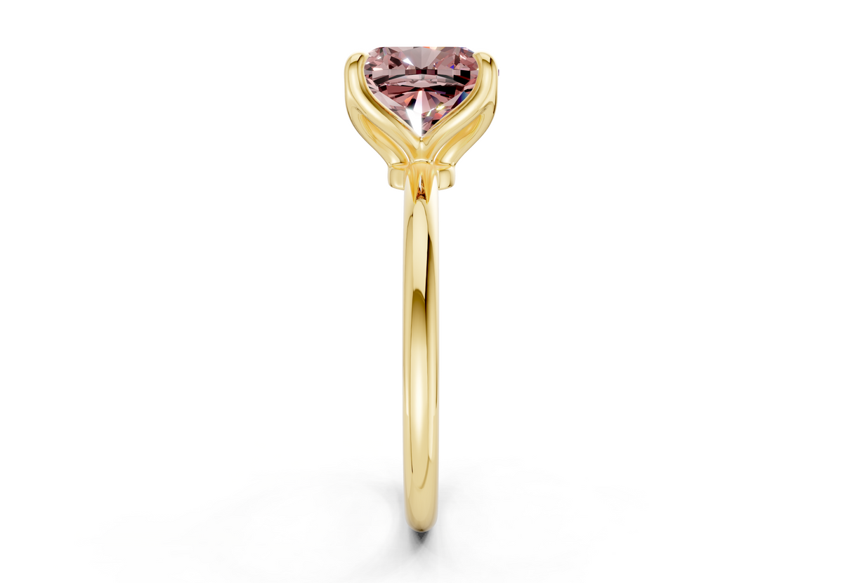 Phoenix Pink Diamond Solitaire Cushion Squareuare Cut 1.8mm Engagement Ring