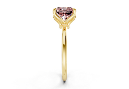 Phoenix Pink Diamond Solitaire Cushion Squareuare Cut 2mm Engagement Ring