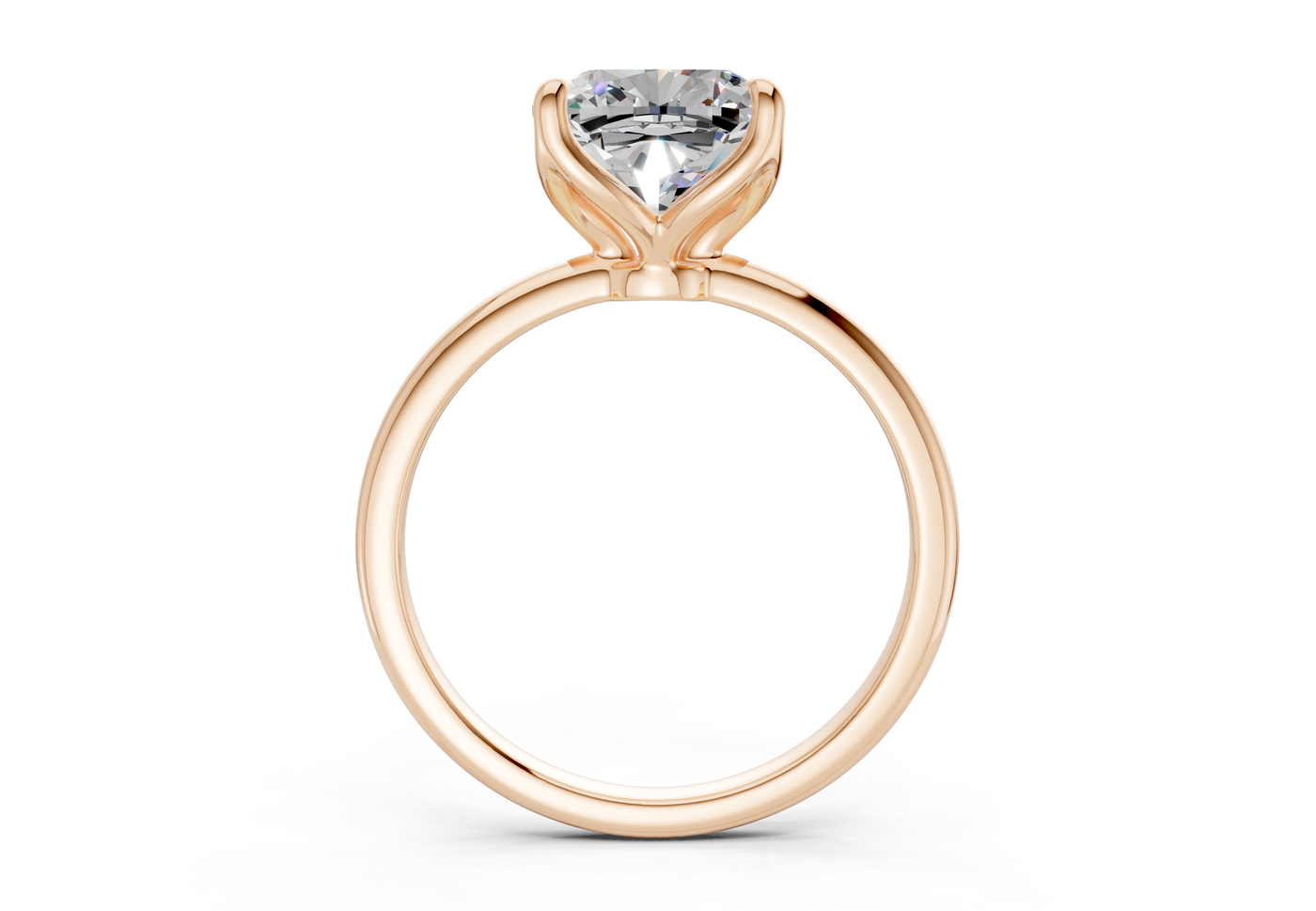 Phoenix Diamond Solitaire Cushion Squareuare Cut 1.8mm Engagement Ring