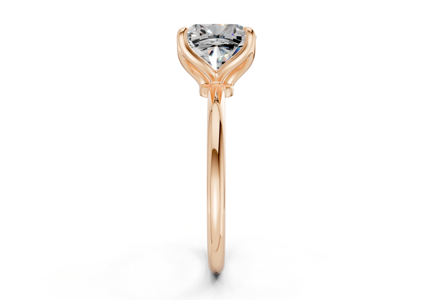 Phoenix Diamond Solitaire Cushion Squareuare Cut 1.8mm Engagement Ring