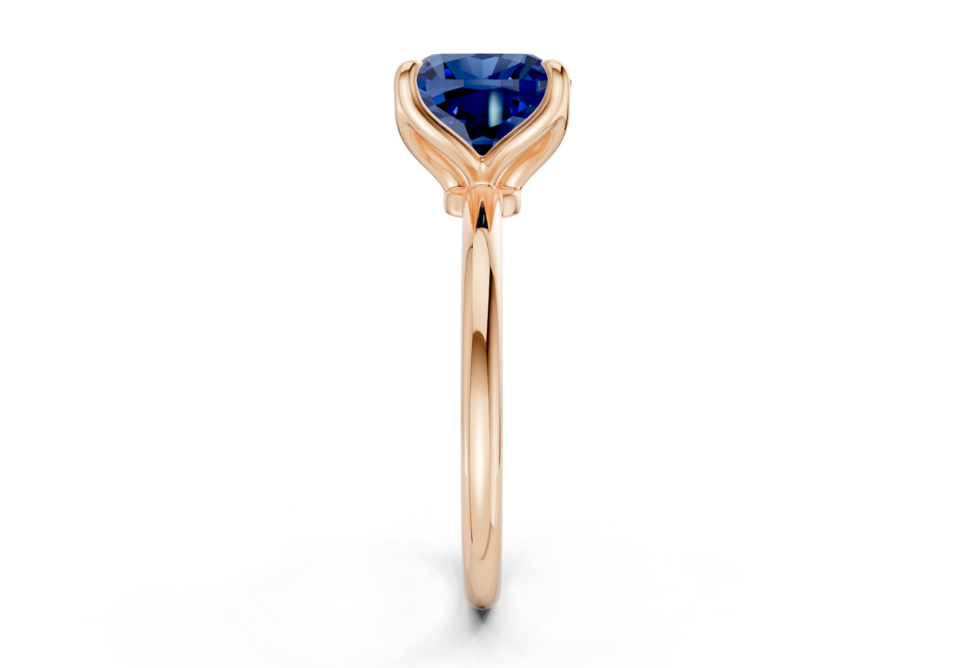 Phoenix Sapphire Gemstone Solitaire Cushion Squareuare Cut 2mm Engagement Ring