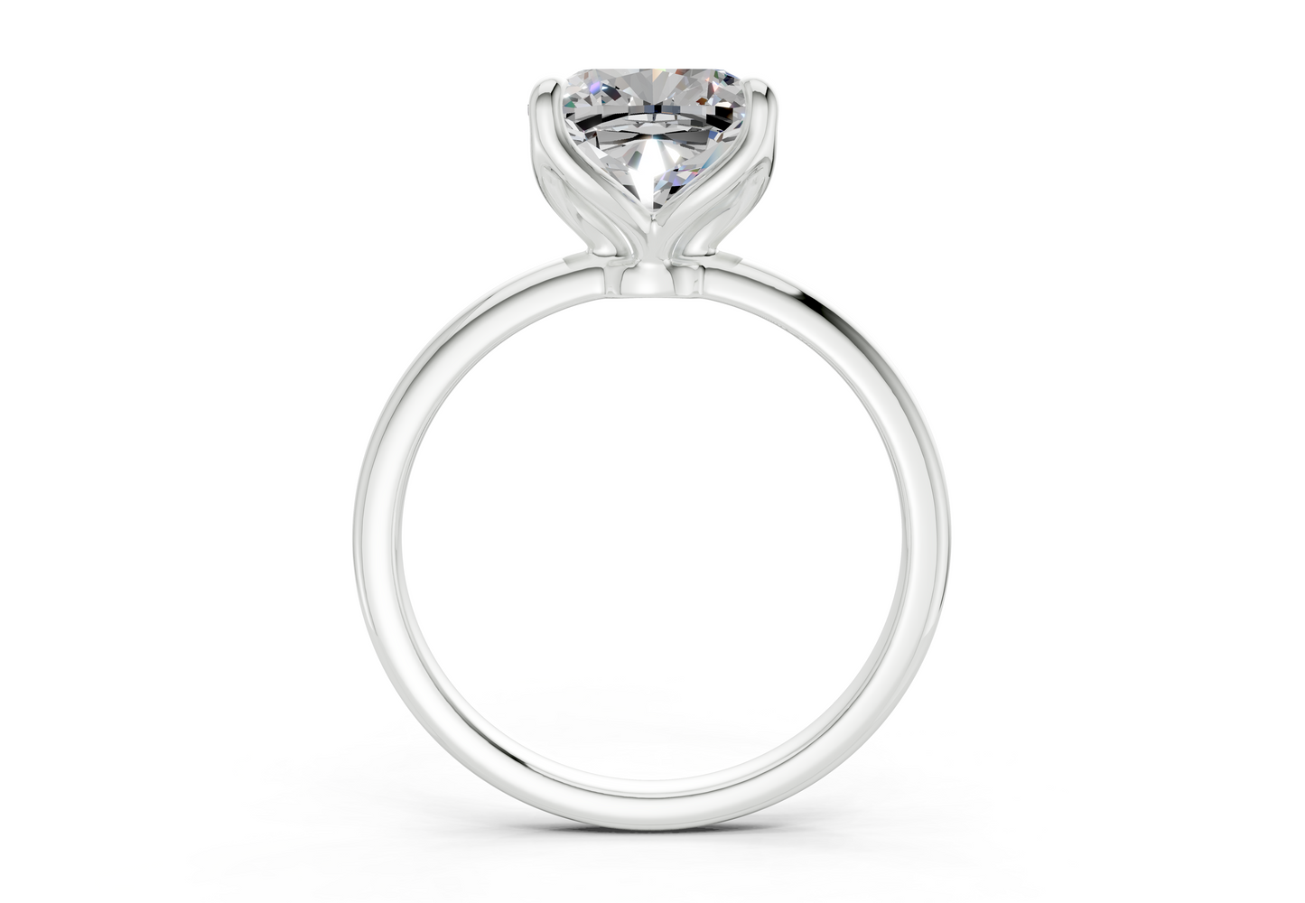 Phoenix Diamond Solitaire Cushion Squareuare Cut 1.8mm Engagement Ring
