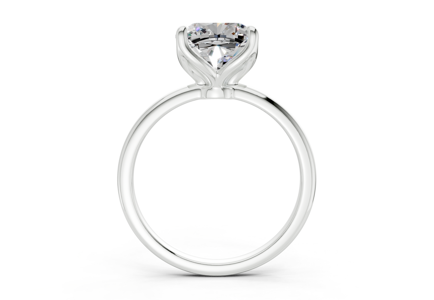 Phoenix Diamond Solitaire Cushion Squareuare Cut 2mm Engagement Ring