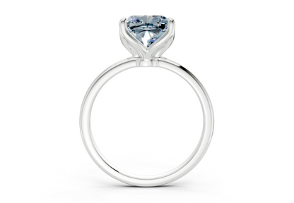 Phoenix Blue Diamond Solitaire Cushion Squareuare Cut 2mm Engagement Ring