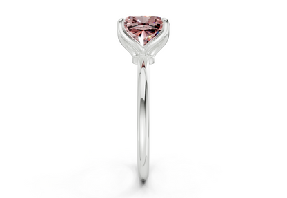 Phoenix Pink Diamond Solitaire Cushion Squareuare Cut 2mm Engagement Ring