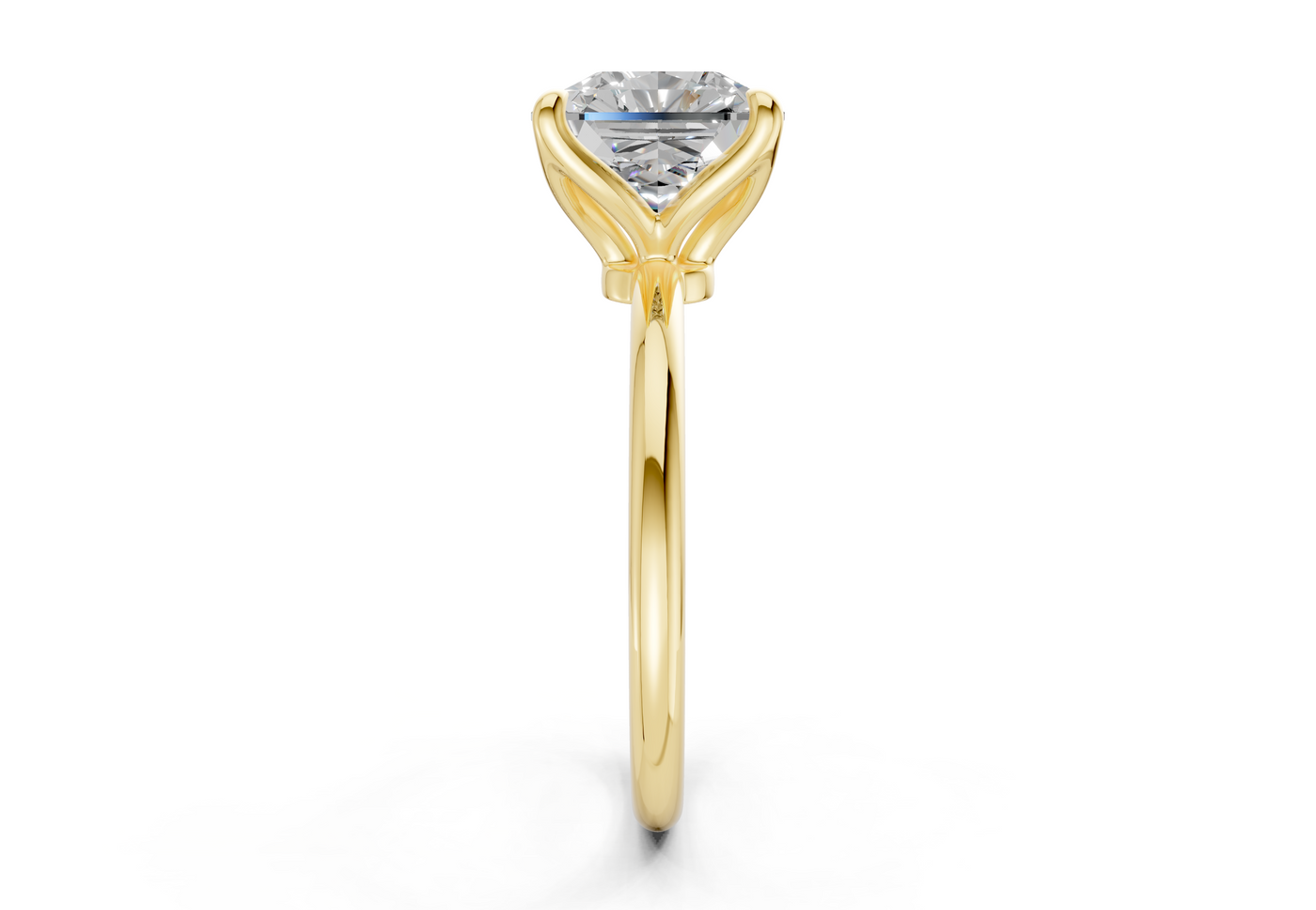 Phoenix Diamond Solitaire Radiant Squareuare Cut 1.8mm Engagement Ring