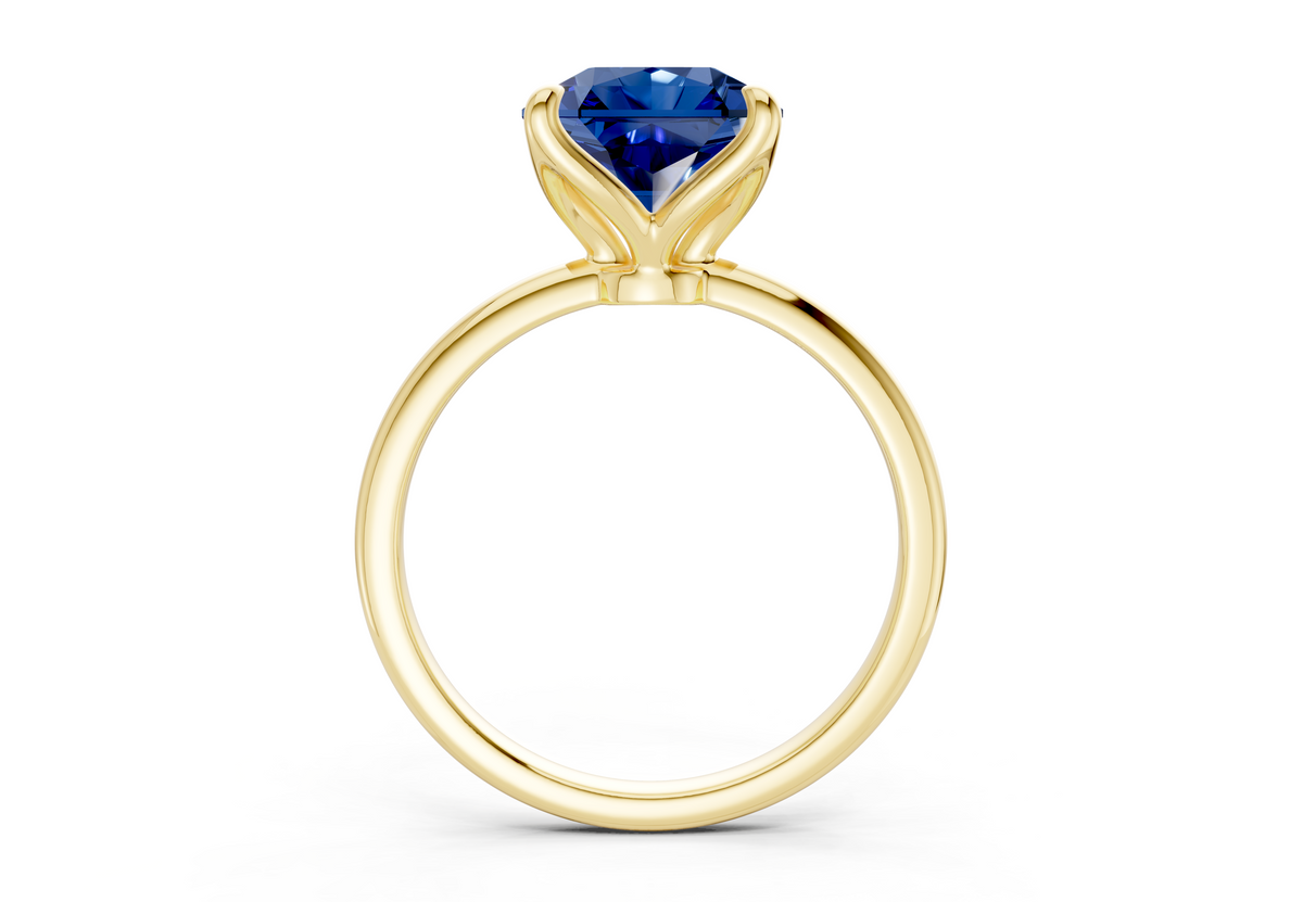 Phoenix Sapphire Gemstone Solitaire Radiant Squareuare Cut 1.8mm Engagement Ring