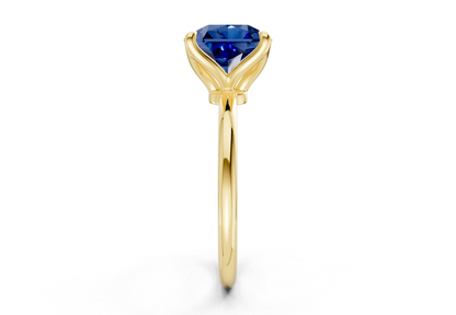 Phoenix Sapphire Gemstone Solitaire Radiant Squareuare Cut 2mm Engagement Ring
